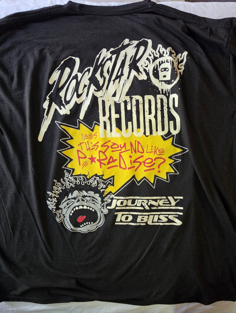 Gstr Rockstar Records T Shirt 4xl Hollywood Ca Journey To Bliss Black Graphic View 5